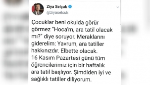 Okullar İçin Ara Tatil Müjdesi