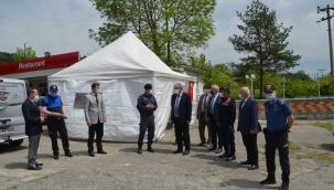 Hendek'te Kaymakam Acır Uygulama Noktalarını  Denetledi