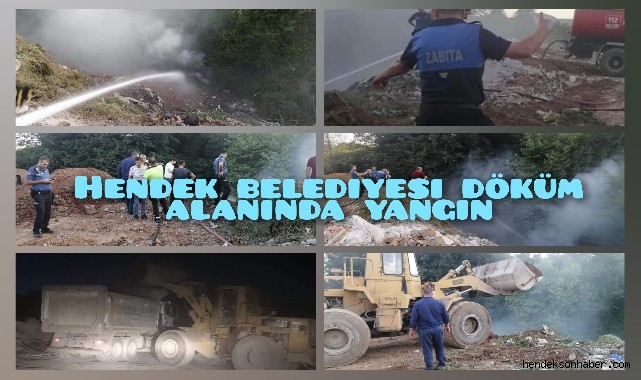 Hendek Belediyesi Döküm sahasında yakılan ateş büyümeden söndürüldü