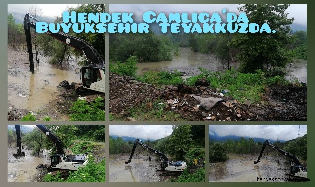 Hendek Çamlıca'da Taşkın Riskine Karşı  Büyükşehir'den Çalışma