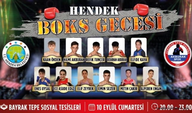 Hendek Bayraktepe Sosyal Tesislerinde Boks Gecesi