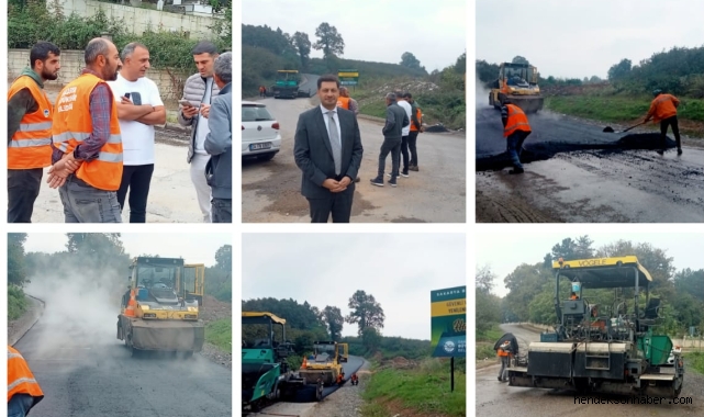 Hendek  Grup Yolu Asfalt Çalışması Son Sürat Devam ediyor
