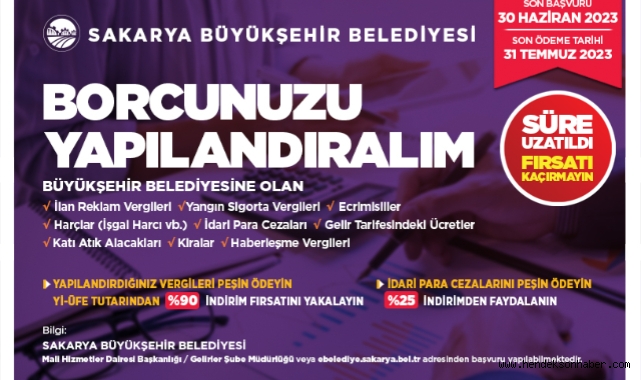 Yapılandırmalar için başvuru ve ödeme süreleri 1 ay daha uzatıldı