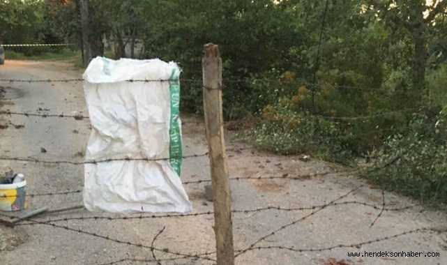 Yol Benim Dedi Yolun Ortasına Tel Çekerek Kapattı