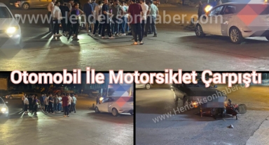 Hendek’te Otomobil ile Motosiklet Çarpıştı