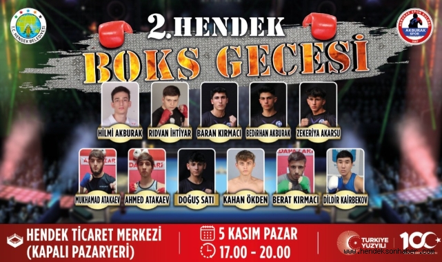 2. HENDEK BOKS TURNUVASI 5 KASIM’DA KAPALI PAZAR YERİNDE