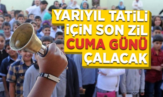 Okullarda Yarıyıl Tatili İçin Son Zil Cuma Günü Çalacak