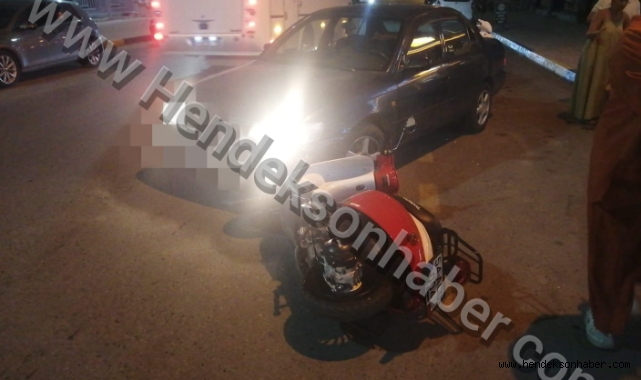 Hendek'te Kaza  otomobil ile motosiklet çarpıştı: 1 yaralı