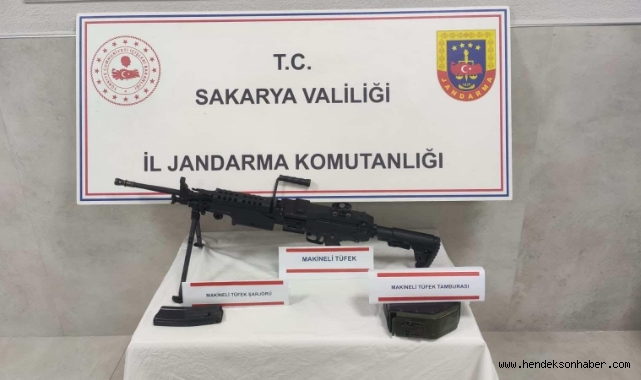 Jandarmadan Operasyon  Uzun namlulu makineli tüfeği satmaya çalışırken yakalandı