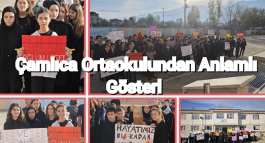 Hendek Çamlıca Ortaokulundan Anlamlı Gösteri.  
