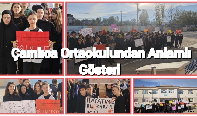 Hendek Çamlıca Ortaokulundan Anlamlı Gösteri.  