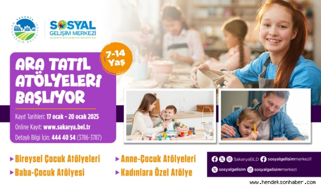 SGM’de Ara Tatil Atölyeleri için kayıtlar başladı