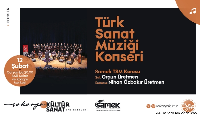 SAMEK Türk Sanat Müziği Korosu müzikseverler ile buluşacak