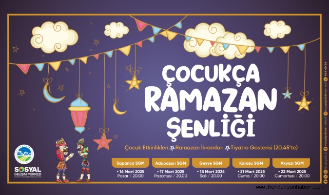 Sakarya’nın miniklerine Ramazan’ın coşkusunu yaşatacak etkinlik başlıyor