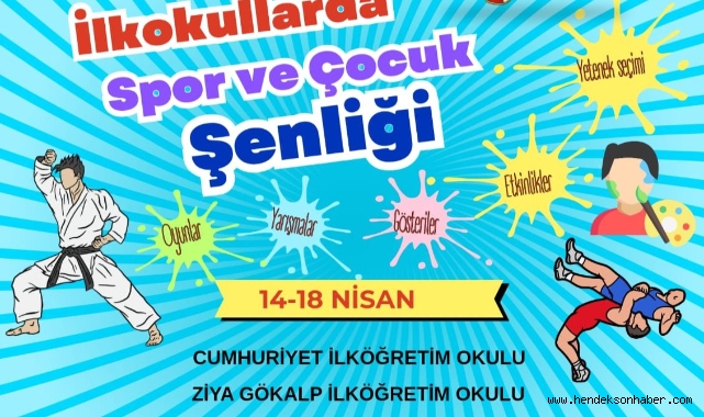 İlkokullarda Spor ve Çocuk Şenliği 5 Okulda, 5 gün sürecek