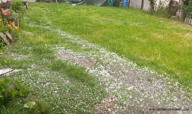 Hendek'te Göz Gözü Görmedi dolu yağışı etkili oldu