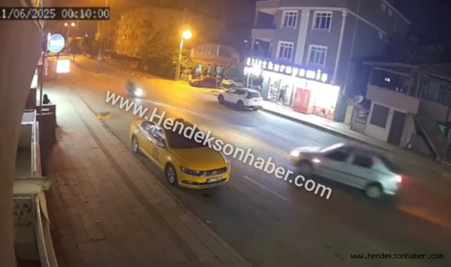 Hendek'te motosiklet kazası kamerada! 