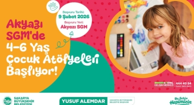 Akyazı SGM’de 4-6 yaş çocuk atölyeleri başlıyor