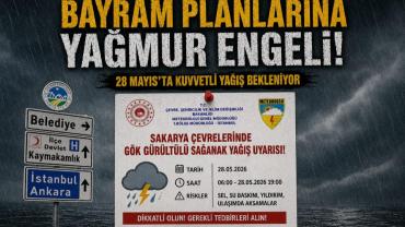 SAKARYA’DA BAYRAM PLANLARINA YAĞMUR ENGELİ
