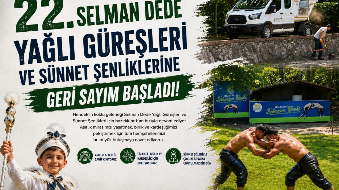 22. SELMAN DEDE YAĞLI GÜREŞLERİ VE SÜNNET ŞENLİKLERİNE GERİ SAYIM BAŞLADI