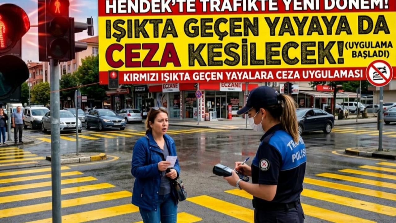 HENDEK’TE IŞIKTA GEÇEN YAYAYA DA CEZA KESİLECEK!