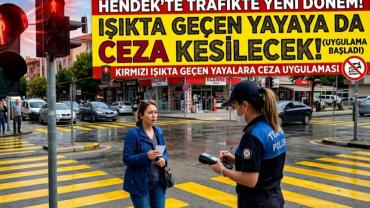 HENDEK’TE IŞIKTA GEÇEN YAYAYA DA CEZA KESİLECEK!