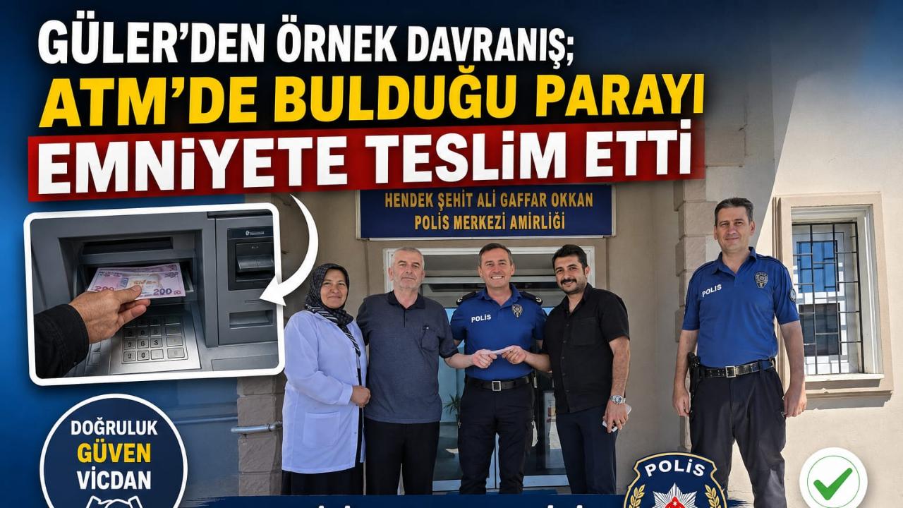 Örnek Davranış; ATM'de Bulduğu Parayı Emniyete Teslim Etti
