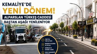 ALPARSLAN TÜRKEŞ CADDESİ BAŞTAN AŞAĞI YENİLENİYOR