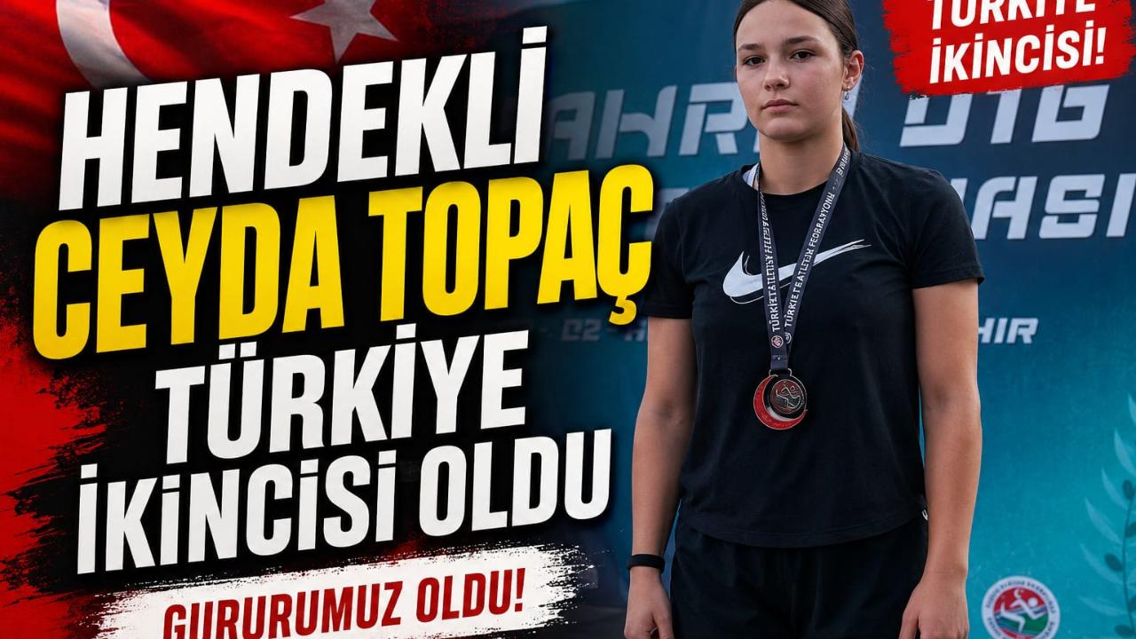 Hendekli Ceyda Topaç Türkiye İkincisi Oldu