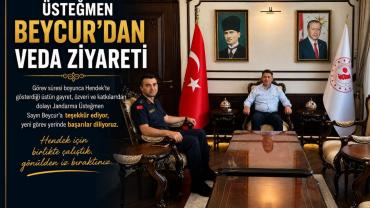 Üsteğmen Beycur’dan Veda Ziyareti
