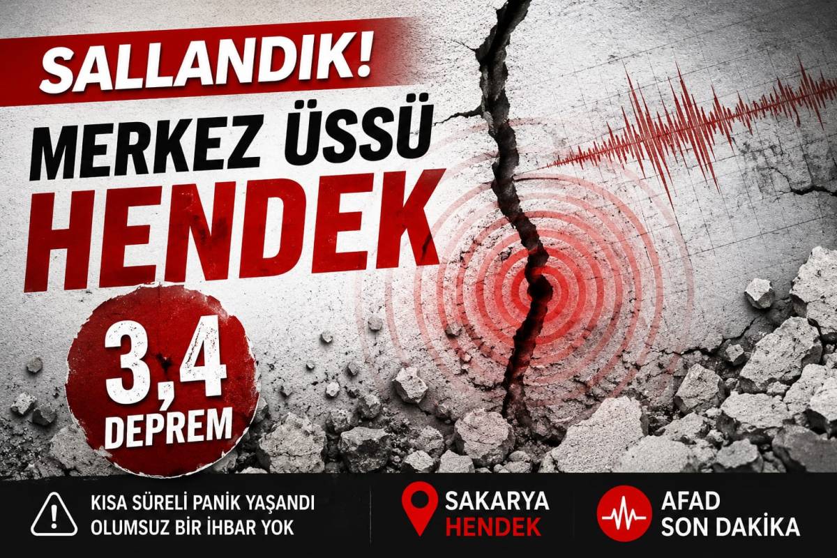 Sallandık Merkez Üssü Hendek, 3,4 Deprem